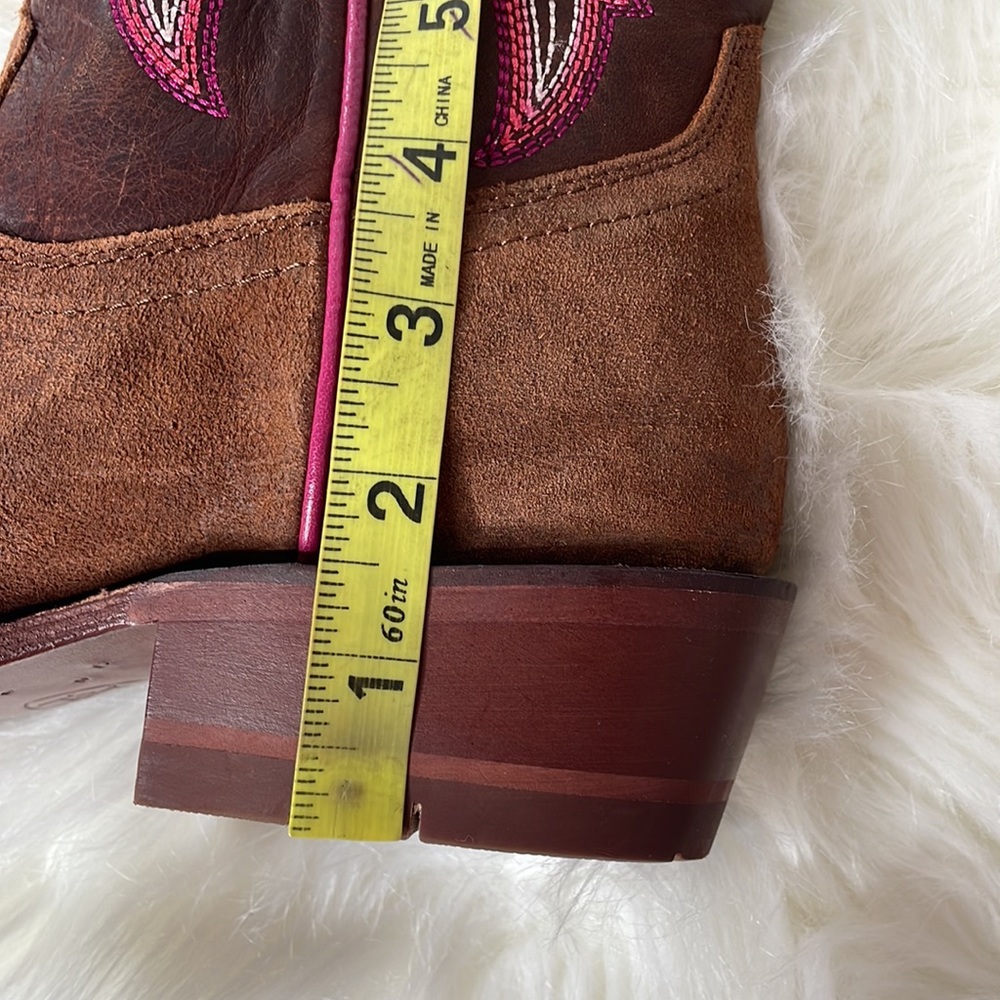 Ariat Brown and Pink Western Heeled Boots - Picture 7 of 13